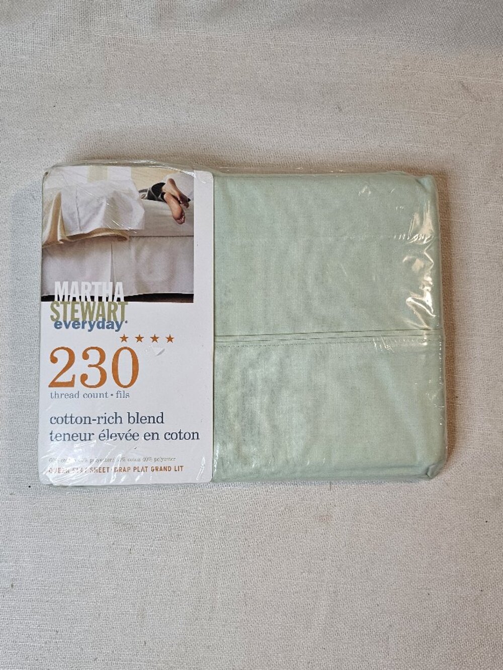 Martha Stewart Everyday - Queen Flat Sheet - Vintage
